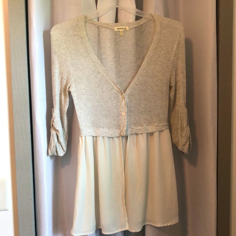 Gorgeous White and Grey sweater